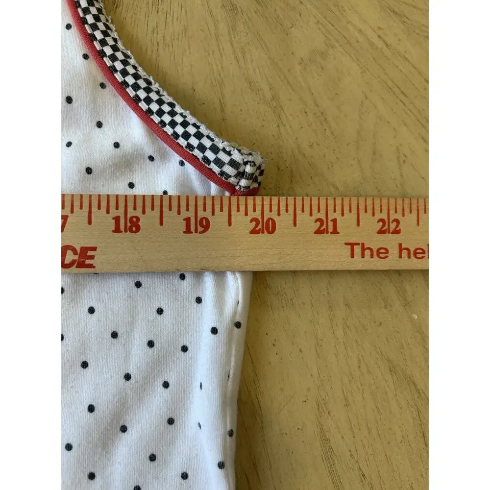 VTG Mary Engelbreit Cherry Polka Dot Nightgown Pj Nightie Granny Cottage Prairie